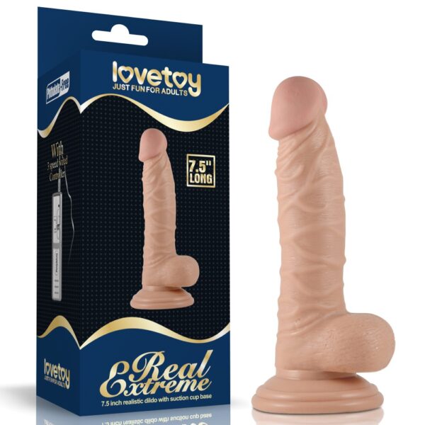 19 cm realistik vantuzlu anal vajinal dildo penis 01