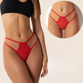Fantazi Kırmızı Seksi TÜL Kadın STRİNG - Fantezi Tanga BC0037