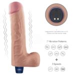25.3 cm USB Şarjlı Yeni Nesil Realistik Titreşimli Ten Dildo Penis