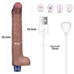 26.5 cm USB Şarjlı Yeni Nesil Realistik Titreşimli Dildo Penis