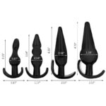 4 Parça Anal Plug Seti – Siyah