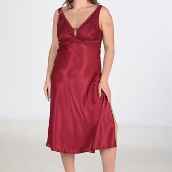 Aria's Closet 2li Bordo Sabahlık Takımı Bigsize 6229
