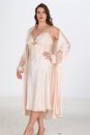 Aria’s Closet 2li Fildişi Sabahlık Takımı Bigsize 6222