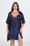 Aria’s Closet 2’li Lacivert Sabahlık Takımı Bigsize 6215