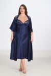 Aria’s Closet 2li Lacivert Sabahlık Takımı Bigsize 6228