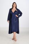 Aria’s Closet 2li Lacivert Sabahlık Takımı Bigsize 6225