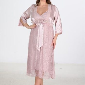 Aria's Closet 2'li Pudra Sabahlık Takımı Bigsize 6220