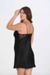 Aria’s Closet 2’li Siyah Sabahlık Takımı Bigsize 6213