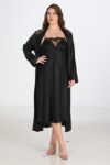 Aria’s Closet 2li Siyah Sabahlık Takımı Bigsize 6221