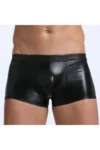 Fantezi Deri Görünümlü Seksi  Siyah Erkek Boxer  – Fantezi Tanga BC4605
