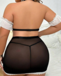 Fantazi Seksi Halkalı Dantelli Babydol Gecelik BC9235