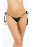 Fantazi Siyah Seksi Yandan Bağlamalı String – Külot BC0033