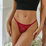 Fantazi Kırmızı Dantelli Kadın String – Tanga BC8616