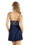 Aria’s Closet Lacivert Kısa Saten Gecelik 8239