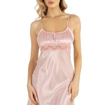 Aria's Closet Somon Kısa Saten Gecelik 8208