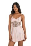 Aria’s Closet Somon Kısa Saten Gecelik 8239