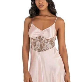 Aria's Closet Somon Kısa Saten Gecelik 8239
