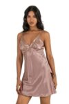 Aria’s Closet Vizon Kısa Saten Gecelik 8211