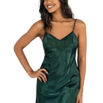 Aria's Closet Yeşil Kısa Saten Gecelik 8231
