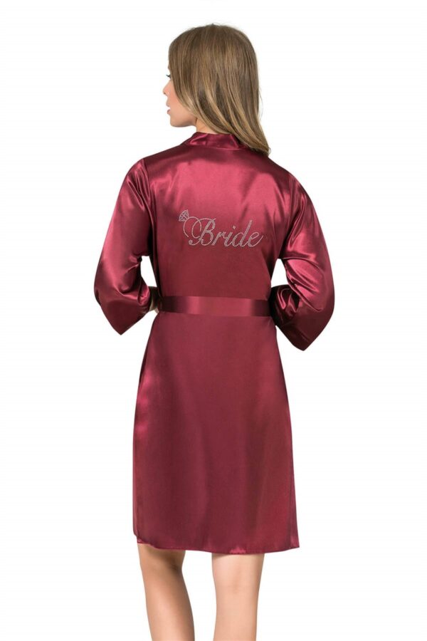ahu bordo kisa saten bride sabahlik c40c