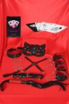 Aria’s Closet Sexy Görselli Oyun Kartı Kama Sutra 7’li Kırmızı Siyah Harness Set