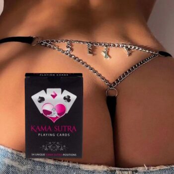 Aria's Closet Sexy Görselli Oyun Kartı Kama Sutra Tanga Set