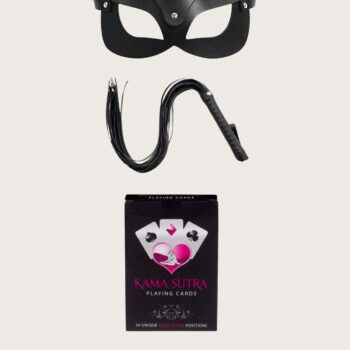 Aria's Closet Sexy Görselli Oyun Kartı Kama Sutra Kırbaç Maske Set