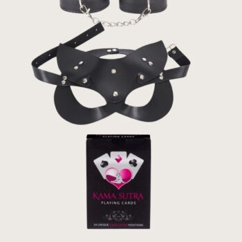 Aria's Closet Sexy Görselli Oyun Kartı Kama Sutra  Kelepçe Maske Set