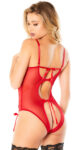 Bacio Fantazi Kırmızı Dantelli İç Giyim Gecelik Babydoll BC9228