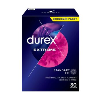 Durex Extreme 30'lu Prezervatif Tırtıklı ve Geciktiricili