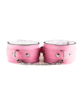 Fantezi Deri Seksi Pembe Kedi Maske Kelepçe Kırbaç Seti ( 3’lü set) BC5368