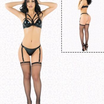 Aria's Closet Lateks Bralet Jartiyer Takımı