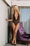 MOONLİGHT 9027 FANTEZİ DANTEL BODY SİYAH