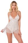 Aria’s Closet Ekru Jakarlı Bodysuit Gecelik