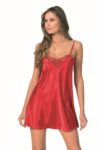 Aria’s Closet Kırmızı Kısa Saten Gecelik