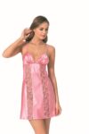 Aria’s Closet Pembe Kısa Saten Gecelik
