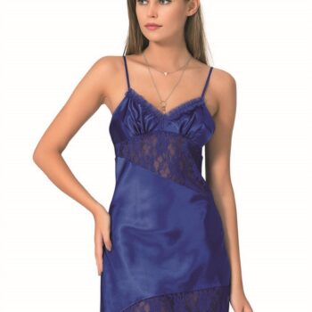 Aria's Closet Saks Kısa Saten Gecelik