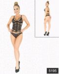 Aria’s Closet Simli Dantel Büstiyer Takım