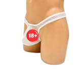 Bacio Fantezi Seksi Beyaz Transparan Erkek İç Çamaşırı BC4584
