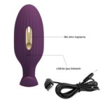 Telefon Kumandalı 12 Titreşim Fonksiyon & 3 Elektro Şoklu Teknolojik Anal Vajinal Vibratör