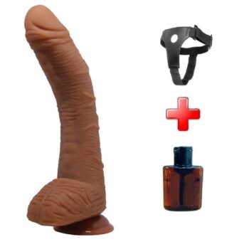 28,2 cm Belden Bağlamalı Gerçekçi Kalın Dildo Penis - Alex