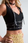 3 Sıralı Gömlek ve T-Shirt Üzeri Şık Deri Kemer ve Choker – APFT615