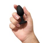 Backpart Taşlı Silikon Anal Tıkaç – Siyah