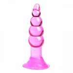 Backpart Boğumlu Vantuzlu 11.5cm Anal Tıkaç – Pembe