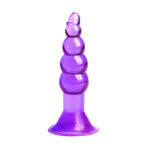 Backpart Boğumlu Vantuzlu 11.5cm Anal Tıkaç –  Mor