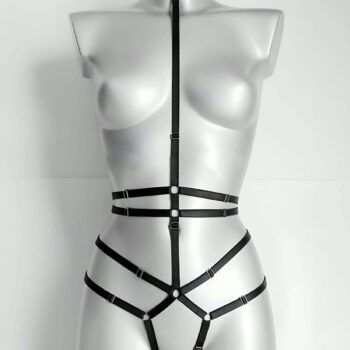 Ağ Kısmı Açık Seksi Jartiyer Harness - APFT370