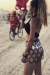 Baklava Desenli Deri Fantezi Etek Harness – APFT696