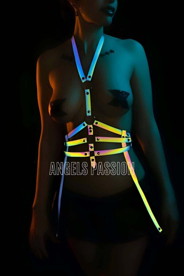 bayan fantazi ic giyim jartiyer harness ozel tasarim ic giyim apft16 reflektrl harness angels passion 125581 39 B