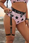 Bel ve Bacak Bağlantılı Zincir Detaylı Şık Bacak Harness – APFT807