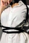Belden Ayarlı Bağlamalı Deri Korse Kemer Ve Choker Tasma Takım – APFT644